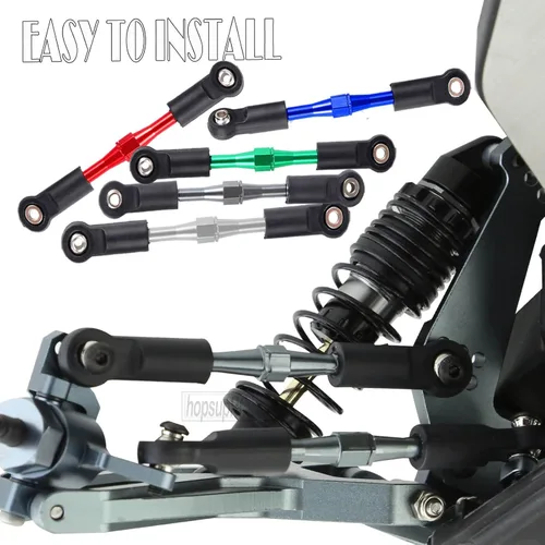Miniatura 6 de Tensores ajustables para 1/10 Slash/Rustler/Stampede/Bandit VXL 4WD, tensores ajustables Camber Links Toe Link, 7 unidades, rojo Rojo/7 piezas