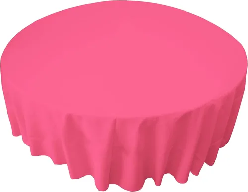 Miniatura 7 de LA Linen - Mantel redondo lavable de popelina de poliéster, resistente a manchas y arrugas, 51", mantel de tela para comedor, cocina, fiesta, Negro