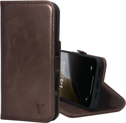 Miniatura 11 de TORRO Funda de cuero prémium compatible con iPhone 16 Pro Max de 6.9 pulgadas, funda de piel auténtica tipo cartera con función atril y ranuras