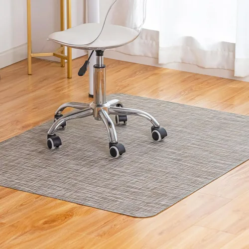 Miniatura 8 de Alfombrilla para silla de oficina para suelo de madera dura debajo del escritorio, alfombrilla para silla rodante de computadora para suelo