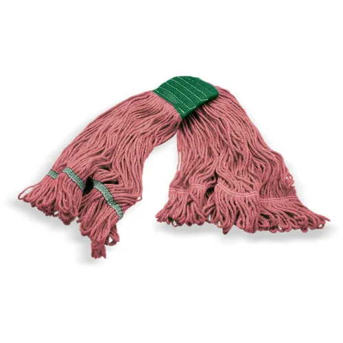 Miniatura 7 de SPARTA Flo-Pac - Cabezal de trapeador de algodón, extremos de bucle, banda ancha con banda verde de 5 pulgadas para limpieza organizada, mediano