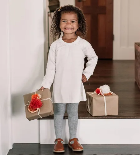 Miniatura 5 de Burts Bees Baby Medias para bebés y niñas juego de 2 medias acanaladas de algodón orgánico