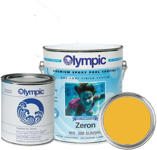 Miniatura 5 de Pintura para piscina olímpica - Zeron - Azul Bikini - 1 galón - pintura epoxi de dos partes para piscina - una capa para piscinas de yeso, fibra