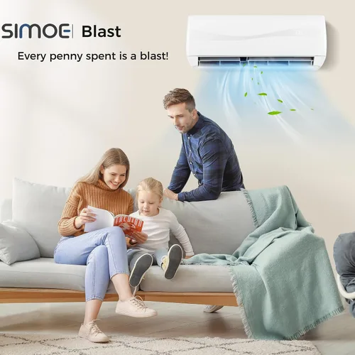Miniatura 2 de SIMOE Mini división habilitada para 9000 BTU, aire acondicionado y calentador con inversor, enfría hasta 450 pies cuadrados, 115 V, aire