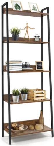 Miniatura 15 de CAPHAUS Estantería de Escalera de 4 Niveles, Estante Independiente de 24 Pulgadas de Ancho, Estantería Librero de Almacenamiento Organizador, Gris