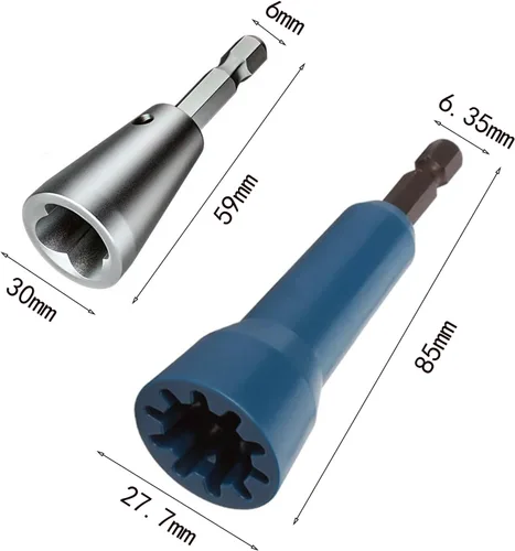 Miniatura 2 de 2 piezas de tornado de tuerca de alambre, herramienta rápida para taladro, tuerca de alambre Twiter para taladro, conector de cable giratorio