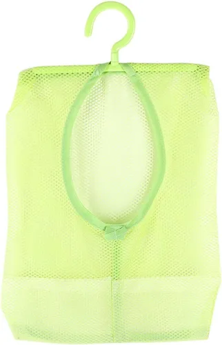 Miniatura 9 de Bolsa de malla multiusos para colgar con colgador para calcetines, medias, brasier, ropa interior, baño (azul)