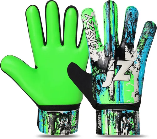 Miniatura 24 de Guantes de portero de fútbol para niños y jóvenes, guantes de portero antideslizantes con palma de látex de 4 mm y fuerte agarre, protección doble