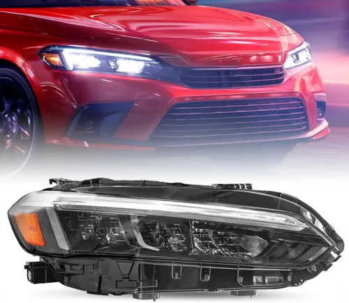JSBOYAT Conjunto de faros delanteros LED completos con LED DRL para Honda Civic OEM 2022 2023 2024 2025 Reemplazo del faro delantero del proyector,