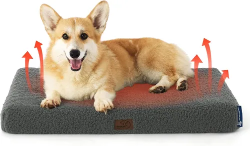 Bedsure Cama Autocalentable para Perros para Perros Medianos - Camas Cómodas para Gatos con Funda Extraíble Lavable, Colchoneta de Espuma Ortopédica