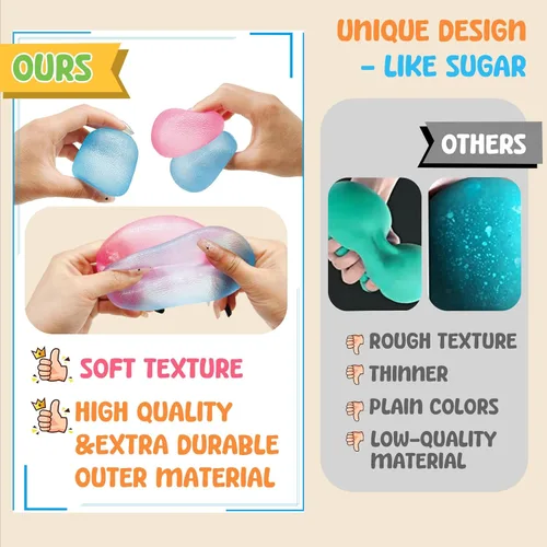 Miniatura 5 de Juguetes para ansiedad, pelotas antiestrés para niños y adultos, cambian de color en el sol, juguetes para ansiedad de azúcar de malta, bola de gel