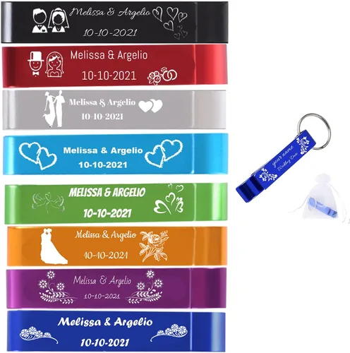 30 unidades de abrebotellas de tamaño de bolsillo personalizado para fiesta de boda, recuerdos de boda para invitados, abrebotellas personalizados,