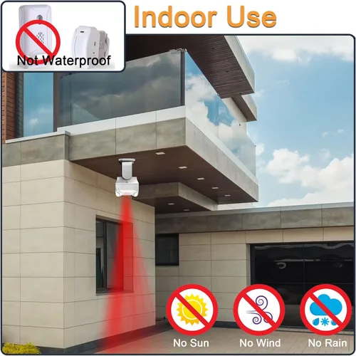 Miniatura 4 de Timbre inalámbrico con sensor de movimiento para tienda en el hogar, timbre de bienvenida de seguridad, monitor de cuerpo para niños mayores
