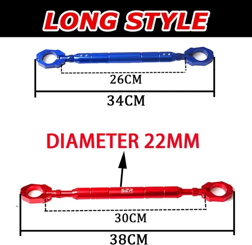 Miniatura 5 de Barra de equilibrio de motocicleta para Yamaha XT 660 Z XT660Z XTZ 660 XT660 XT660X XT 660 X R (Color rojo corto, Tamaño: 1)