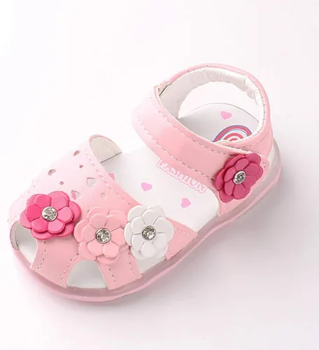Miniatura 4 de POLG Sandalias con luz LED para bebés y niños pequeños, zapatos casuales para niños de 1 a 6 años, sandalias deportivas luminosas para correr