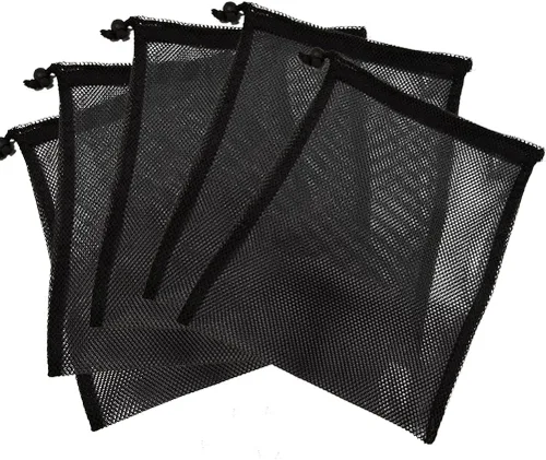 Miniatura 6 de Bolsas de almacenamiento de malla de nailon multiusos con cordón para pelotas de golf, juguetes, herramientas, viajes, actividades al aire libre