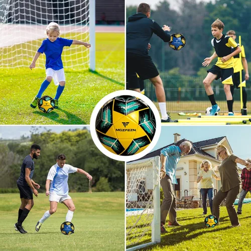 Miniatura 24 de Balón de fútbol juvenil tamaño 4, para niños, para jugar al aire libre, práctica, pelota de fútbol para adolescentes, niños y niñas, para interiores