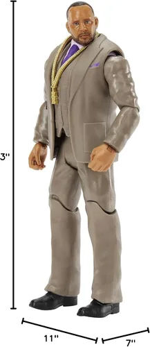 Miniatura 6 de Mattel WWE - Figura de acción básica MVP, serie 128, coleccionable de 6 pulgadas para edades de 6 años en adelante