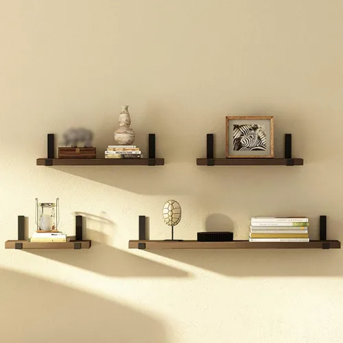 Miniatura 5 de Soportes de estante de labios flotantes de acero al carbono, soportes de estante de esquina de pared angular, soportes de almacenamiento colgantes
