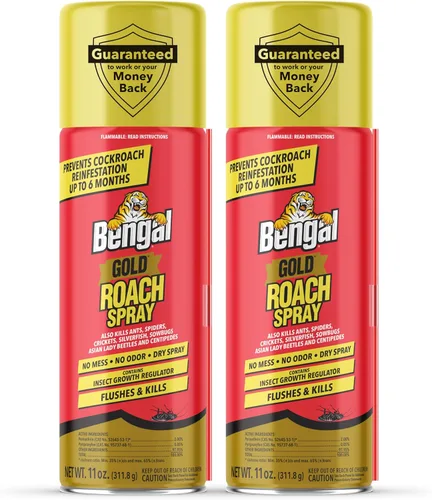 Spray para cucarachas Bengal Gold - Espray sin olor y sin manchas para chinches para el hogar - Previene la reinfestación hasta por 6 meses - 11
