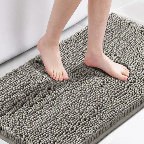 Miniatura 16 de H.VERSAILTEX Alfombra de Baño Alfombra de Baño Alfombras de Baño para Baño Antideslizante Alfombras de Baño Extra Gruesa de Chenilla Alfombra 17" x