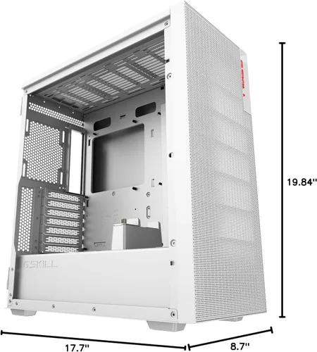 Miniatura 10 de G.SKILL MD1 Mid-Tower ATX Case con panel lateral de vidrio templado, panel de malla frontal - Negro (GC-AKGW1-MD1)