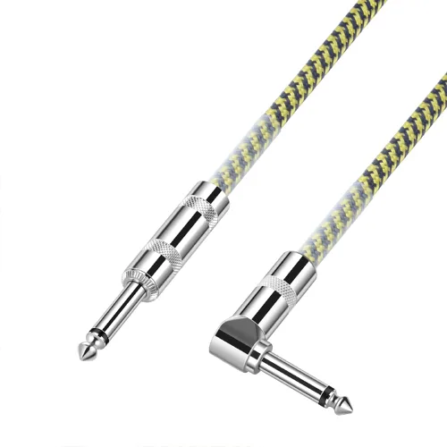 Miniatura 2 de Cable de guitarra de 10 pies, nueva versión 2022, cable de instrumento profesional para guitarra eléctrica, bajo, cable AMP, ángulo recto TS de 1/4