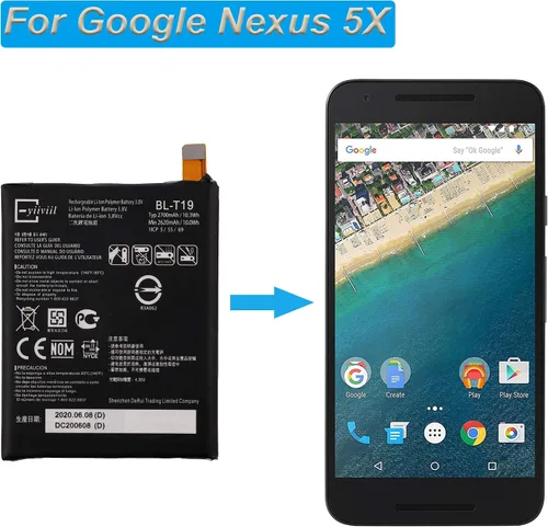 Miniatura 5 de Para Google Nexus 5X H791 H790 Batería de Repuesto BL-T19 2620mAh 3.8V Batería Interna+Herramientas