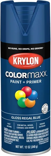 Miniatura 69 de Krylon K05599007 COLORmaxx Pintura en aerosol y base para uso en interiores y exteriores, color gris brillante para maquinaria, 12 onzas