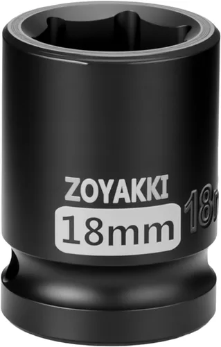 Miniatura 85 de Juego de llaves de impacto de 6 puntas de 1/2 pulgada - 1-1/2" (SAE), CR-MO, llave de eje de 1/2 pulgada de 6 puntas para fácil remoción de tuercas