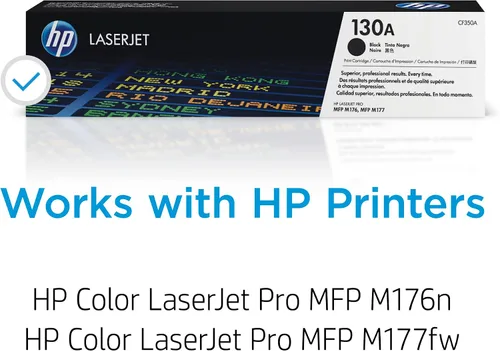 Miniatura 2 de HP Cartucho de tóner negro 130A Funciona con HP Color LaserJet Pro MFP M176, M177 Series CF350A