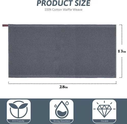 Miniatura 2 de Nialnant - Toalla de cocina 100% algodón, tejido gofre, suave, absorbente y de secado rápido, toallas para secar platos, trapos de limpieza - Multi