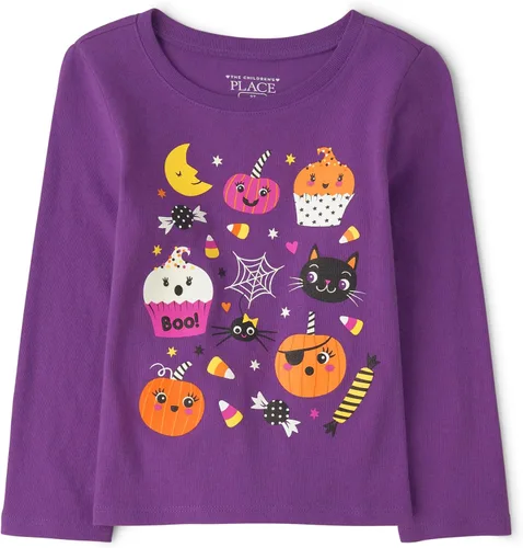 The Children's Place Camisetas gráficas de manga larga para bebés y niños pequeños para todas las fiestas