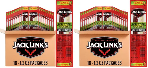 Miniatura 9 de Jack Link's Original de res y queso Combo, Paquete de bocadillos clásico, hecho con 100% de res y auténtico queso de Wisconsin, 8g de proteína