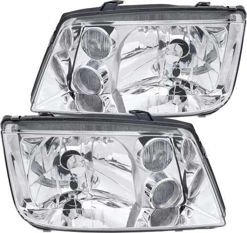 Miniatura 2 de AJP Distributors Faros delanteros de conducción de parachoques delantero, luces de señal + faros antiniebla, compatible con Jetta Bora MK4 MKIV 1999