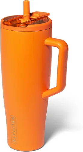 Miniatura 32 de BrüMate Era Flip - Vaso de 30 onzas con tapa con pajilla cubierta 100 % a prueba de fugas, popote higiénico cubierto, botella de agua de acero