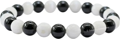 Miniatura 619 de Amazing Gemstone Pulsera de cristal para mujeres y hombres, pulsera de cristal curativo de protección, pulsera elástica con cuentas de piedras