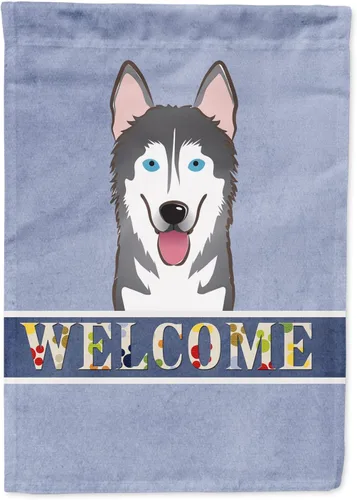 Miniatura 65 de Caroline's Treasures BB1405GF Bandera de jardín de bienvenida de bulldog inglés, Bandera de buzón azul, bandera decorativa para el patio, obra