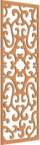 Miniatura 156 de Smithfield Paneles de pared decorativos de madera con calado, 13 3/8 pulgadas de ancho x 34 3/8 pulgadas de alto x 3/8 de alto, roble rojo rojo
