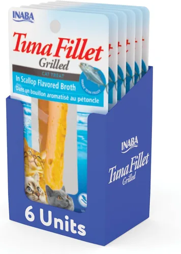 Miniatura 12 de INABA Filete de atún a la parrilla natural de primera calidad para gatos, complemento/complemento con vitamina E y extracto de té verde, 0.52 onzas