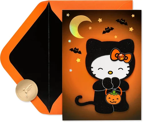 Miniatura 8 de Papyrus Tarjeta de Halloween de gato negro, perfecta para cualquier persona (atraviesa tu camino)