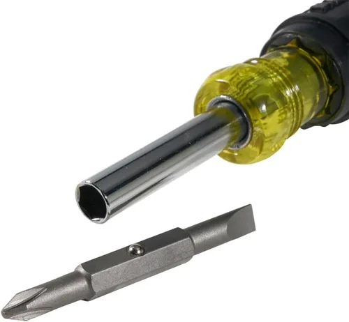 Miniatura 4 de Klein Tools 32476 - Destornillador multicabezal/llave de tuerca 5 en 1 con 2 ranuradas, 2 Philips y 1 punta de llave de tuerca