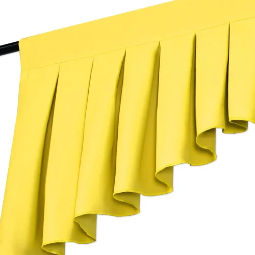 Miniatura 8 de Cenefas para Sala de Estar Amarillo Brillante Opacas con Bolsillo para Barra Cenefas para Ventanas, Paquete de 1 (Amarillo Brillante 39" An x 20" L)