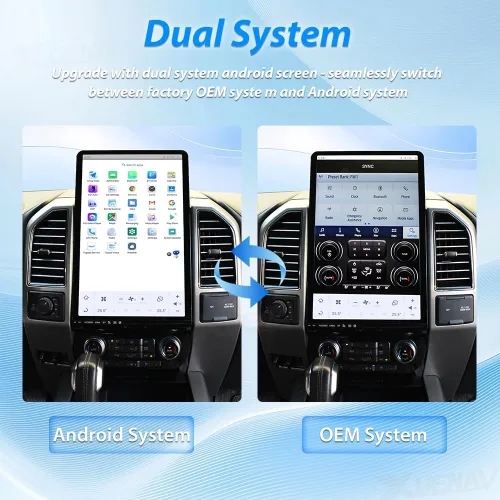 Miniatura 4 de XUENAV Radio de coche Android de 16.8 pulgadas para Ford F150 Raptor 2015 2016 2017 2018 2019 2020 2021 2022 Pantalla táctil Android Auto