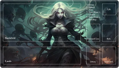 Miniatura 61 de Alfombra de juego con zonas para juego de cartas MTG, alfombras de juego de mesa, alfombras de juego de mesa de Magic, 61x35.5 cm, alfombra de juego