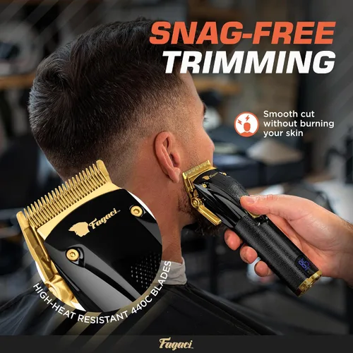 Miniatura 8 de Fagaci Cortadora de pelo profesional, tijeras de pelo y recortadora de pelo extremadamente afiladas, tijeras para el cabello, cortadoras de pelo