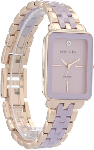 Miniatura 3 de Anne Klein Reloj de pulsera de cerámica con esfera de diamante genuino para mujer
