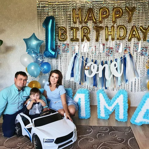 Miniatura 6 de BEISHIDA Pancarta de Primera Silla Alta Decoraciones de Cumpleaños de 1 Año Tema de Astronauta Negro Azul Primera Pancarta de Cumpleaños para Niñas