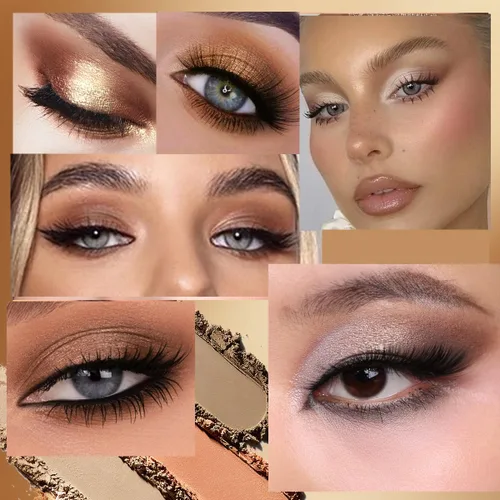 Miniatura 3 de Paleta de Sombras de Ojos Natural Nudes - Marrón Topo Cálido y Marrón Oscuro Mate, Acabado Aterciopelado con Shimmer y Metálico Tamaño Compacto