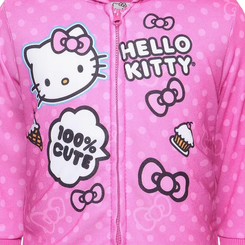 Miniatura 4 de Hello Kitty Sudadera con capucha y cremallera para niñas, para bebés, niños pequeños y niños pequeños